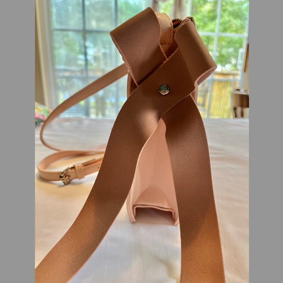 European Style Pink Crossbody with Bow on Side - Picture 2 of 5